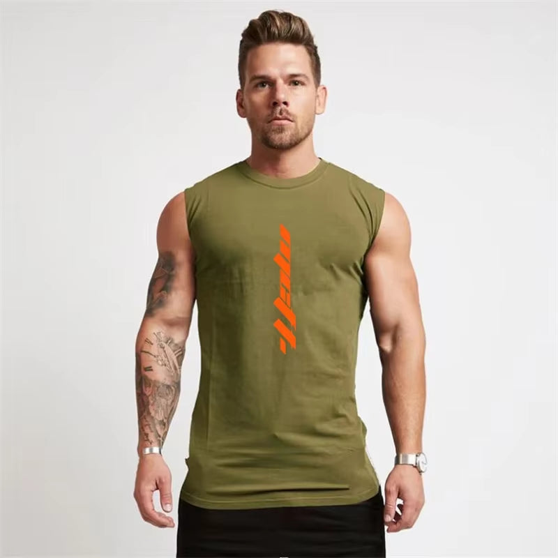 Men's Summer Sleeveless Gym Tank Top - Bodybuilding and Fitness Sportswear