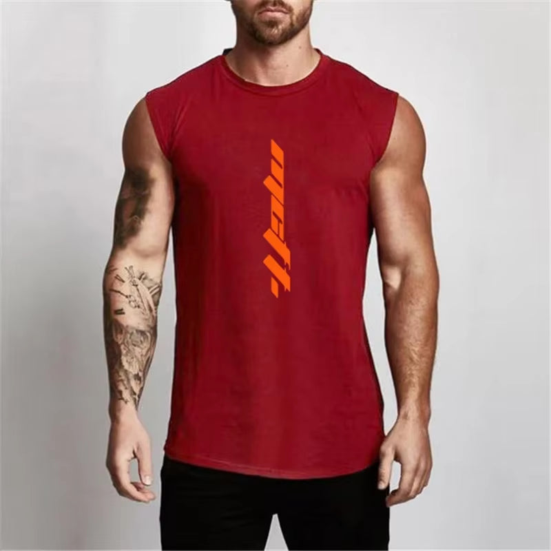 Men's Summer Sleeveless Gym Tank Top - Bodybuilding and Fitness Sportswear