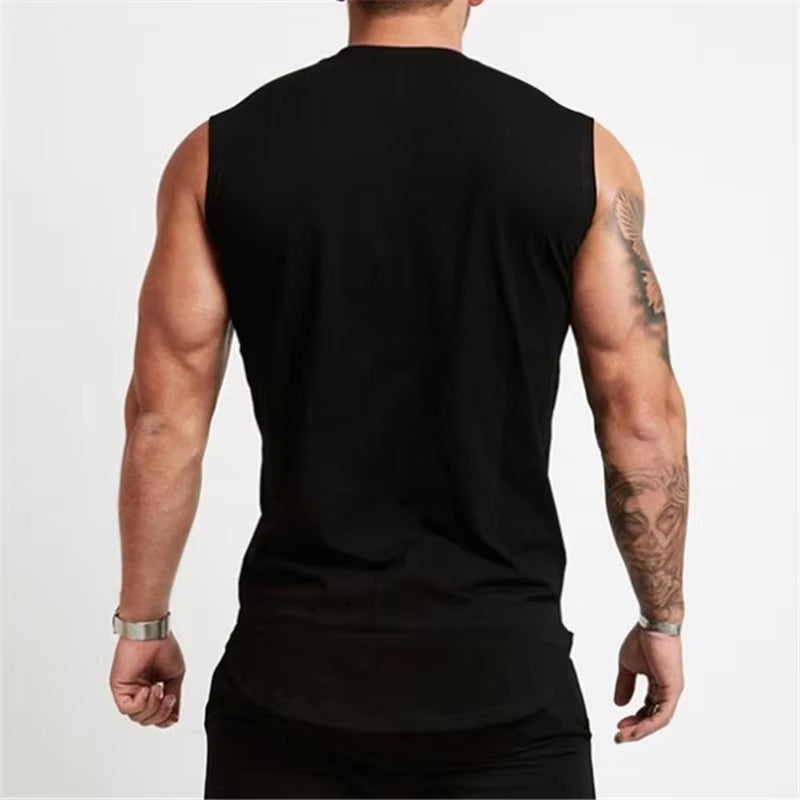 Men's Summer Sleeveless Gym Tank Top - Bodybuilding and Fitness Sportswear