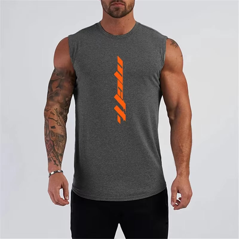 Men's Summer Sleeveless Gym Tank Top - Bodybuilding and Fitness Sportswear