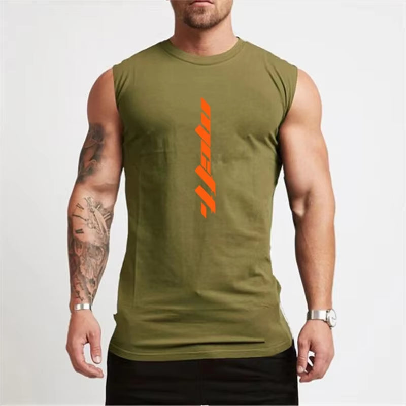 Men's Summer Sleeveless Gym Tank Top - Bodybuilding and Fitness Sportswear