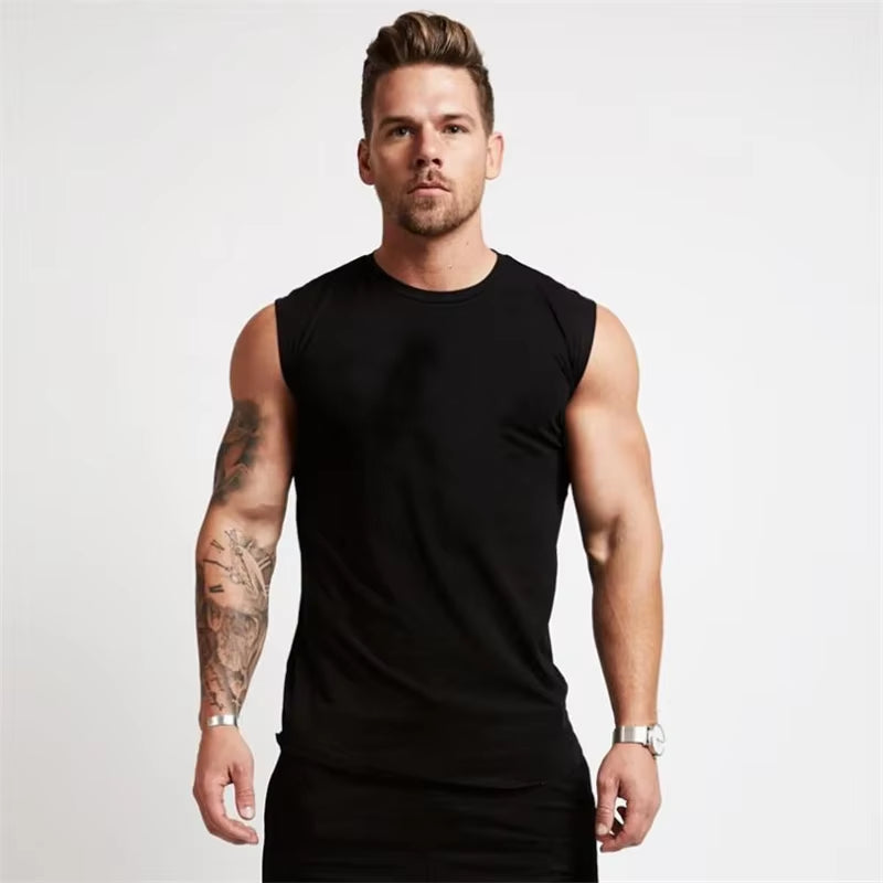 Men's Summer Sleeveless Gym Tank Top - Bodybuilding and Fitness Sportswear